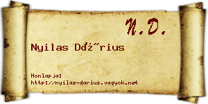 Nyilas Dárius névjegykártya